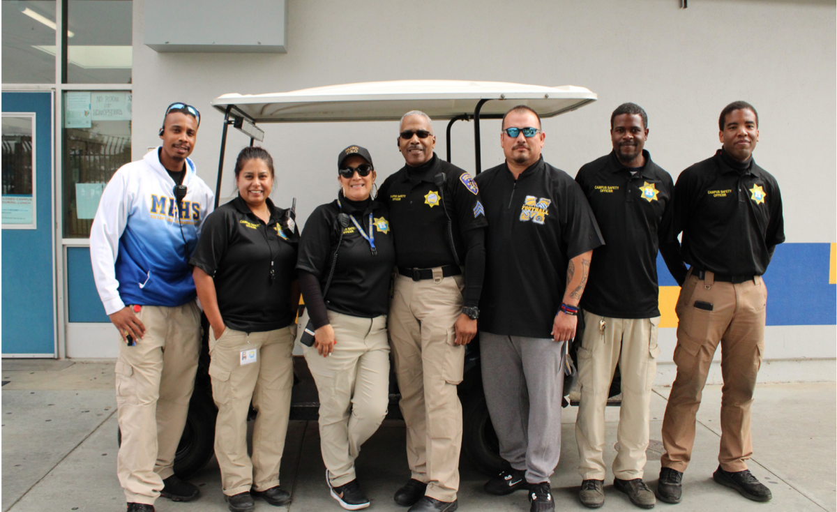 Mt. Eden Campus Security Officers: Donte Sanders, Jessica Garcia, Pamela Miller, Christopher Murray, Ray Leon, Amir Jalil, and Albert Booth. Not pictured: Haukinima “Nima” Faanunu.
