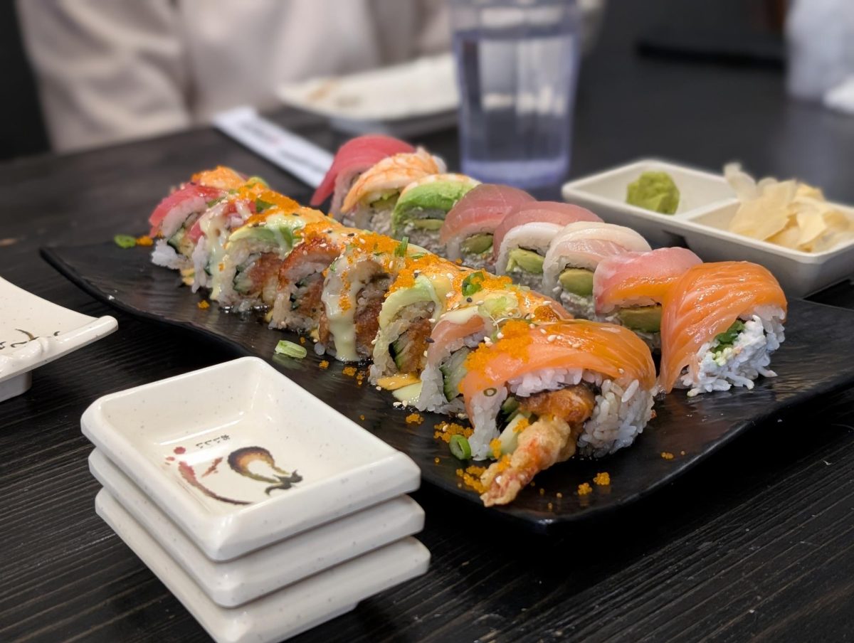 Kansai Hayward’s rainbow roll and Go-Go roll.