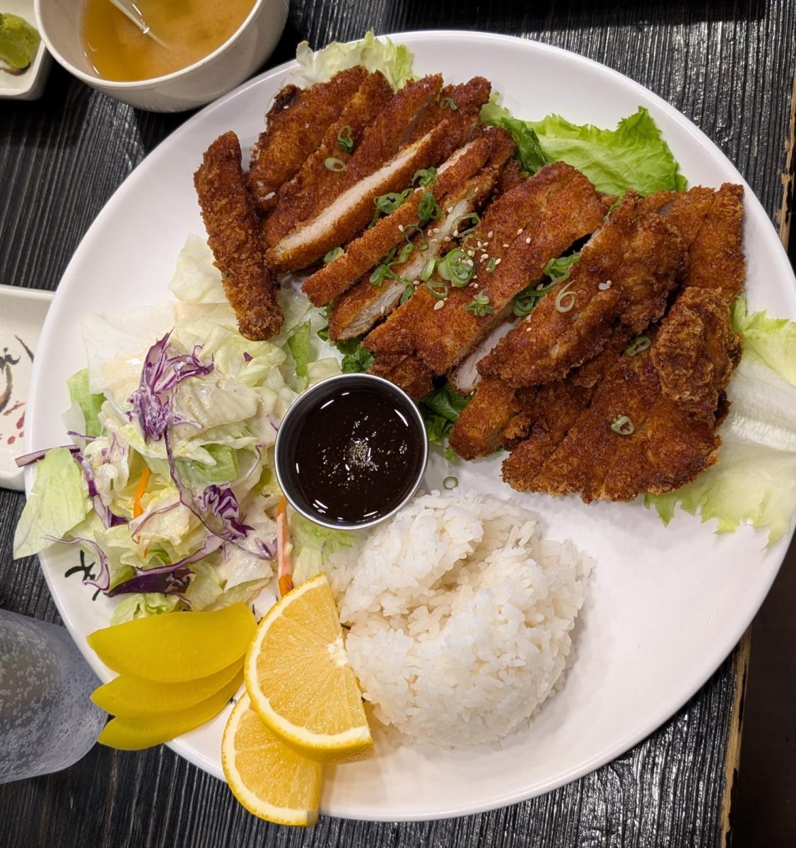 Kansai Hayward’s chicken katsu plate.